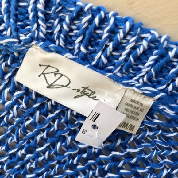 Stitch Fix RD Style Blue Marled V Neck Sweater M - Picture 4 of 4